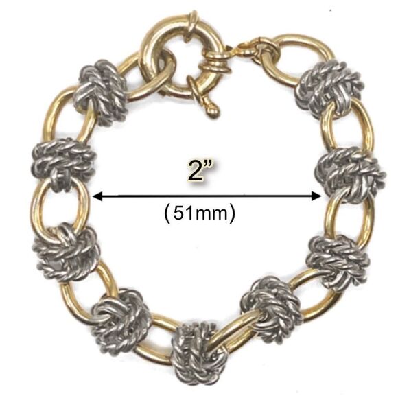 Knot Chain Contrast Bracelet - Picture 5 of 6